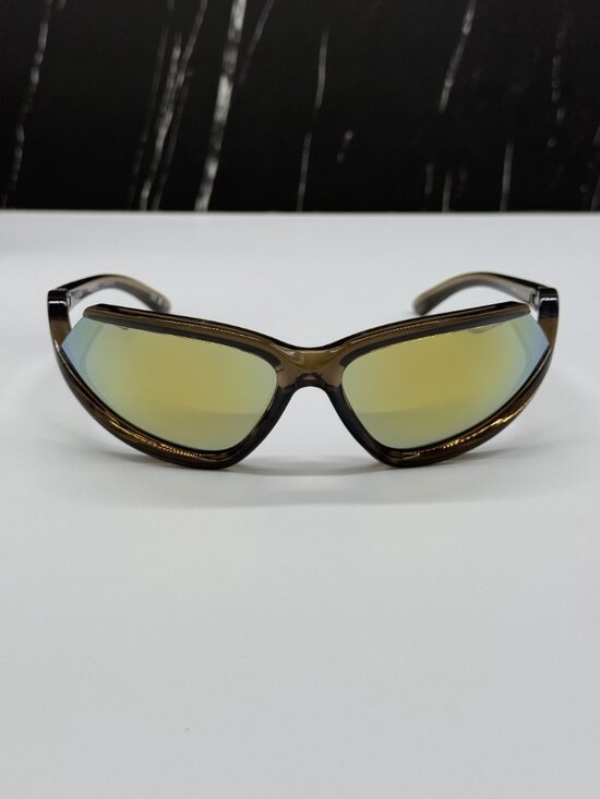 NEW BALENCIAGA BB0289S 003 BROWN GEOMETRIC UNISEX SUNGLASSES BALENCIAGA EYEWEAR main image 6